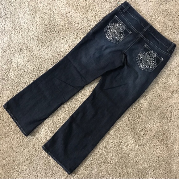 Like New Faded Glory Embellished Blue Jeans, 14A - Picture 1 of 8